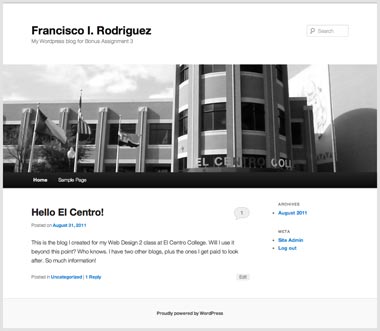 Wordpress blog