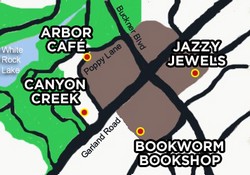 map of white rock lake area businesses