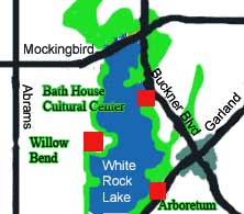Map of White Rock Lake Region
